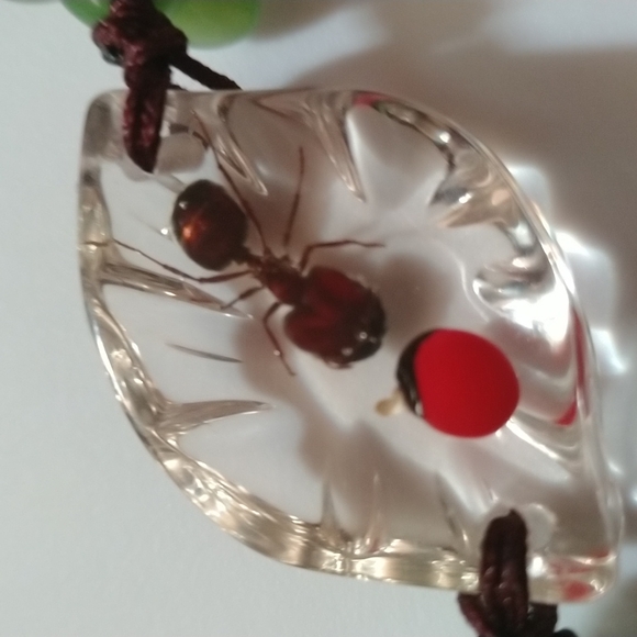 2/$30 Real ant in lucite and jade beaded bracelet 🐜 - Picture 4 of 6
